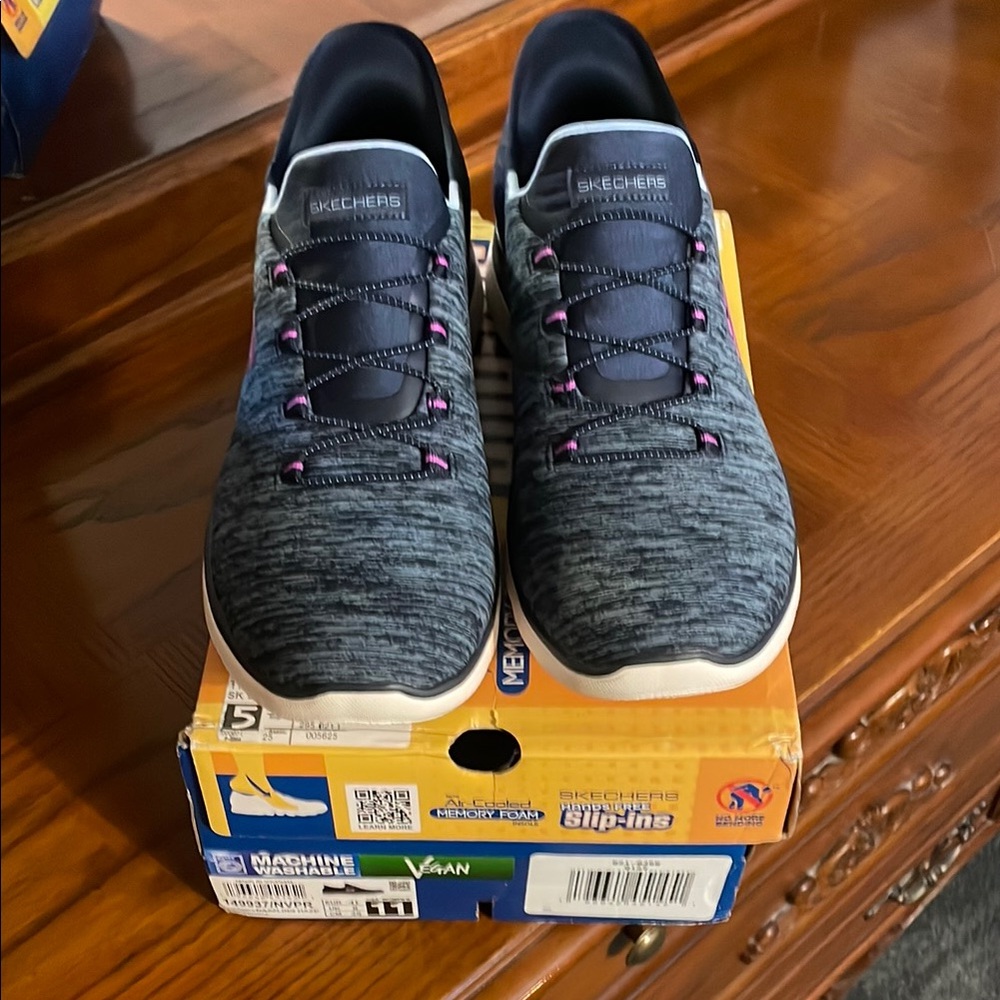Skechers Blue and Purple Slip-Ins Sneakers